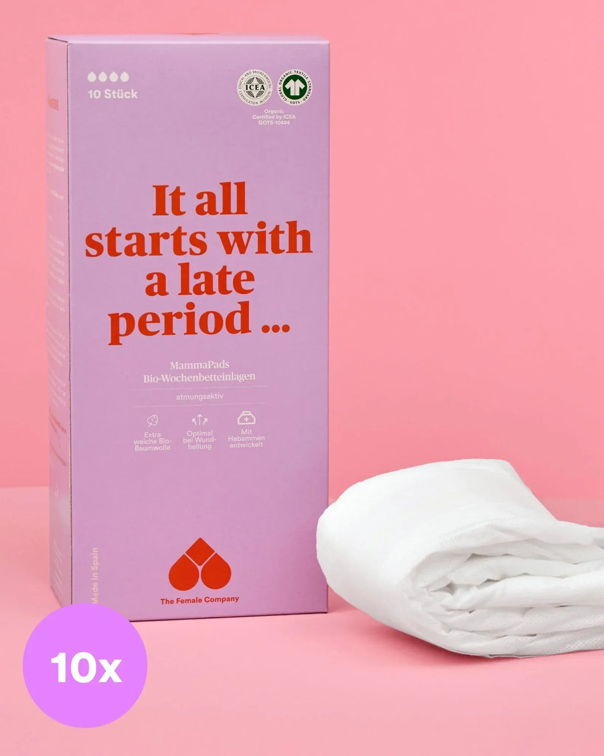 Bio-Wochenbetteinlagen – 10 Stück
