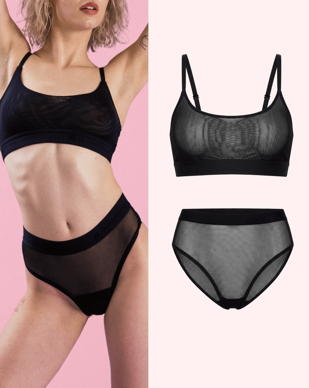 Set: Nïpples Bralette MESH - Daysics Briefs