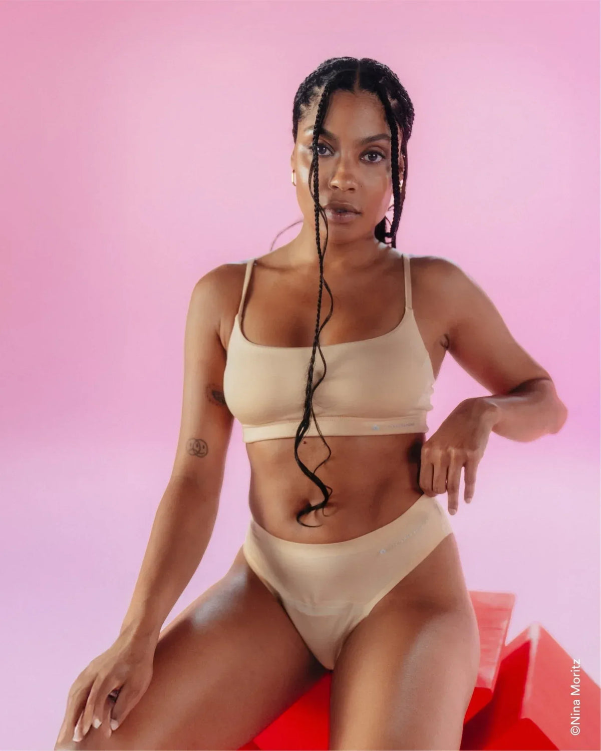 SET: Nïpples Bralette & Period Panty – Medium - Thong SEAMLESS