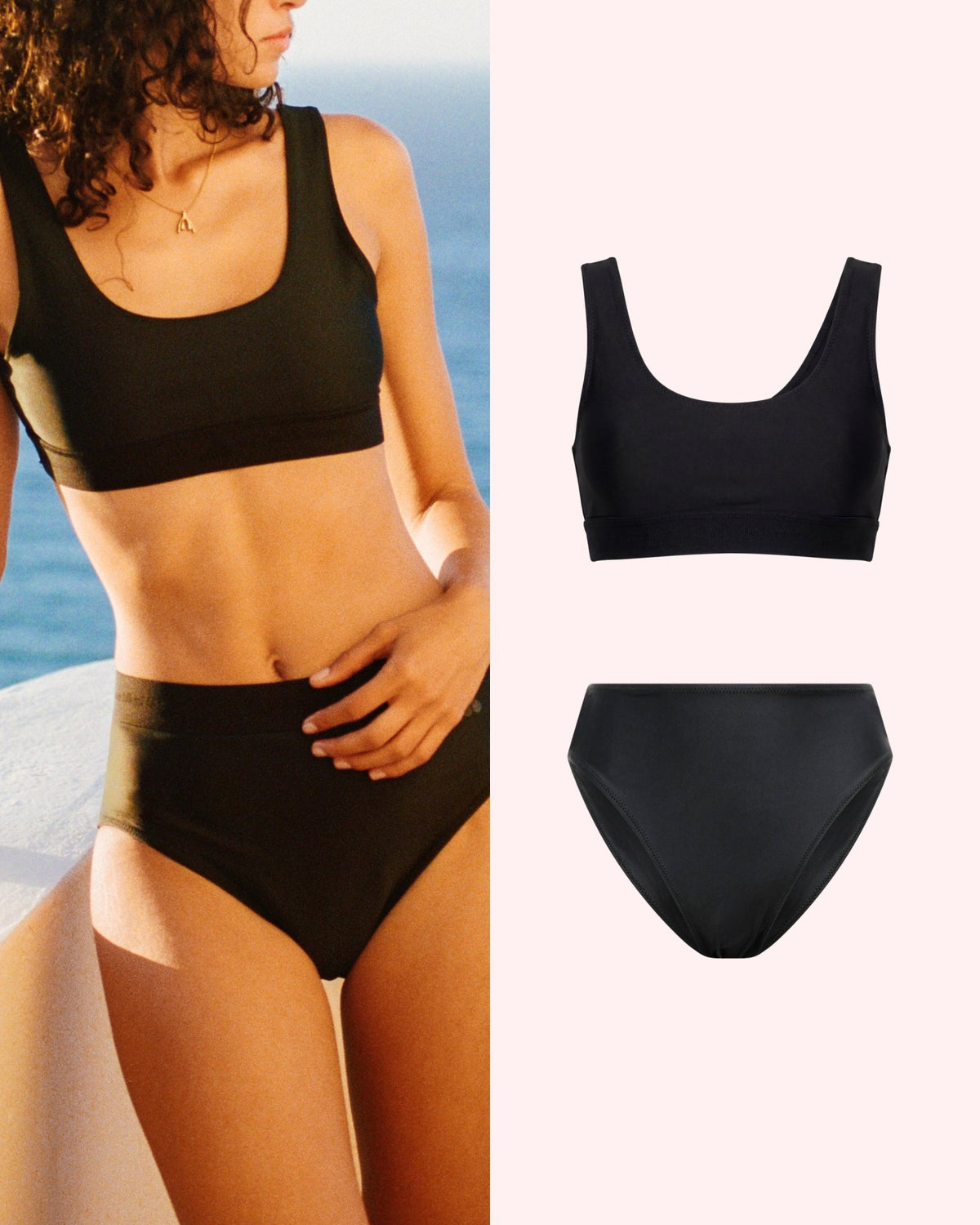 Set: ACTIVE Bikinitop & Period Swimwear Hipster