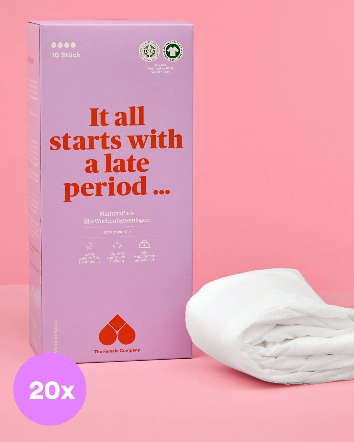 Bio-Wochenbetteinlagen – 20 Stück