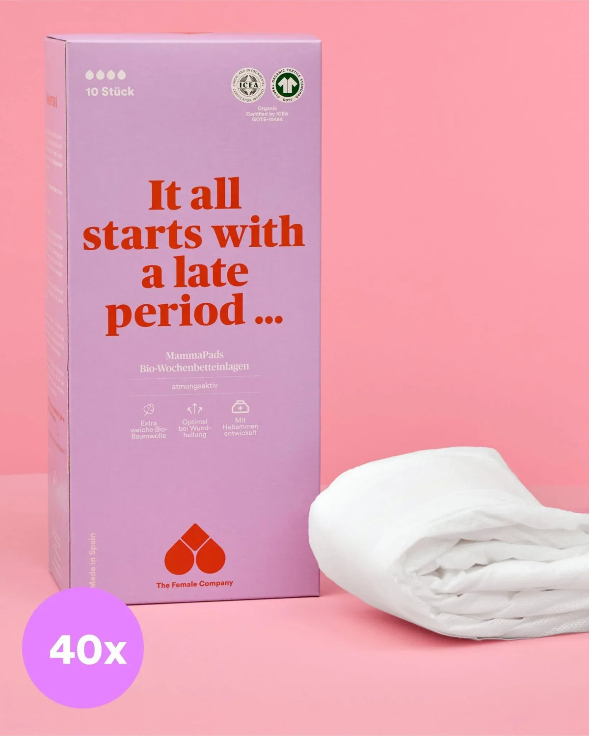 Bio-Wochenbetteinlagen – 40 Stück