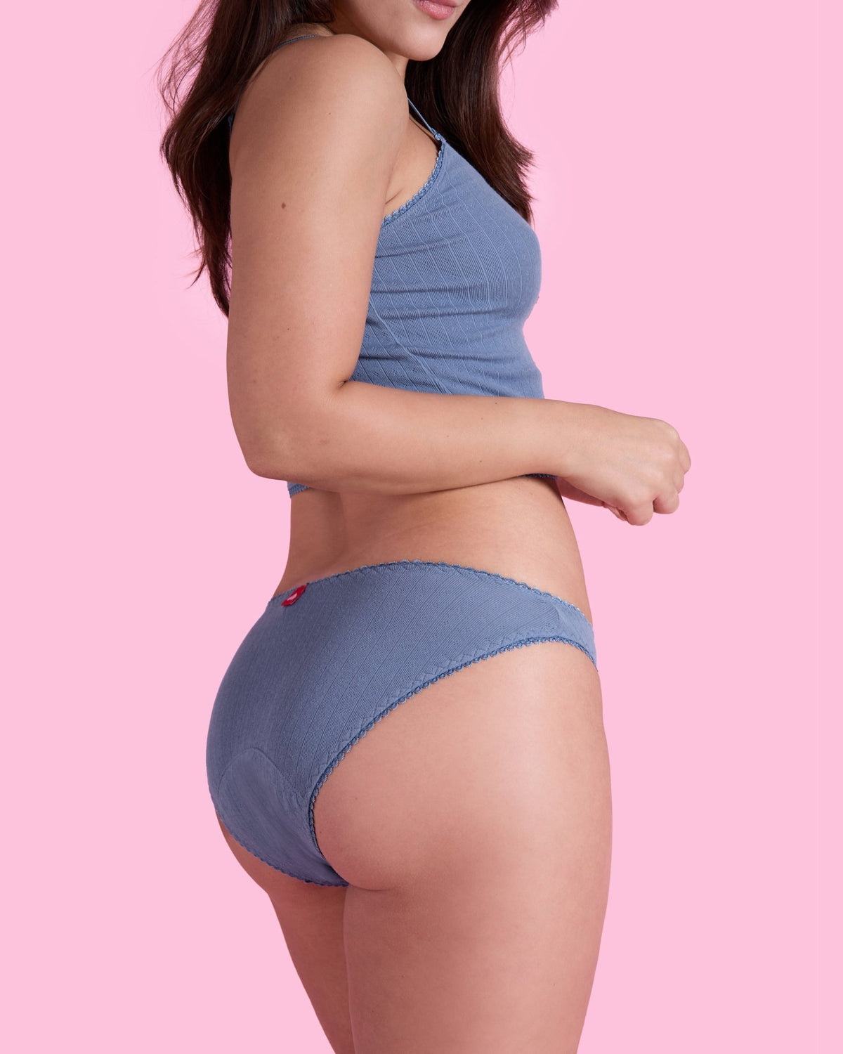 Set: Pointelle Cropped Top & Slip - Extra Strong