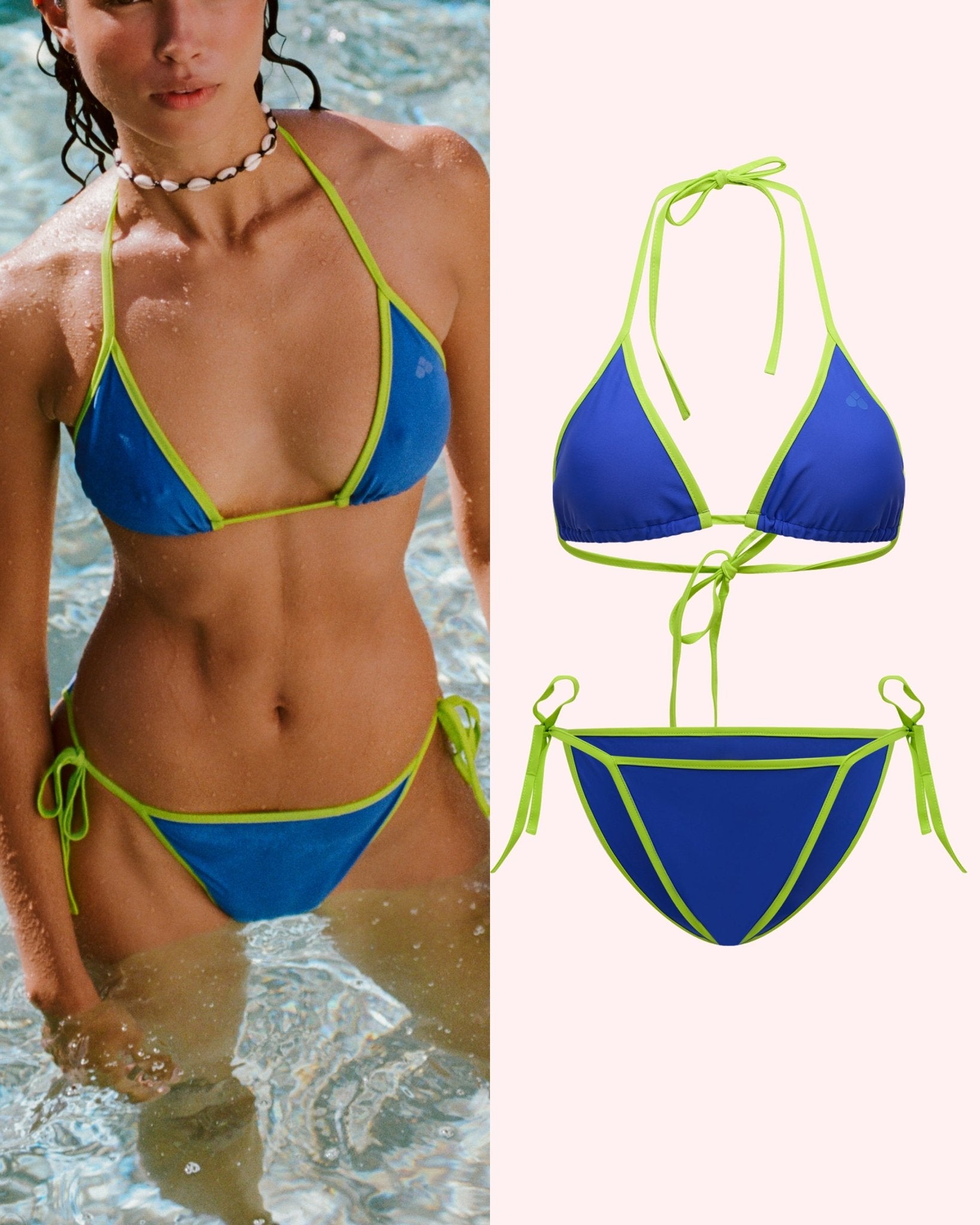 Set: Bikinitop Triangle & Period Bikini Tie Slip