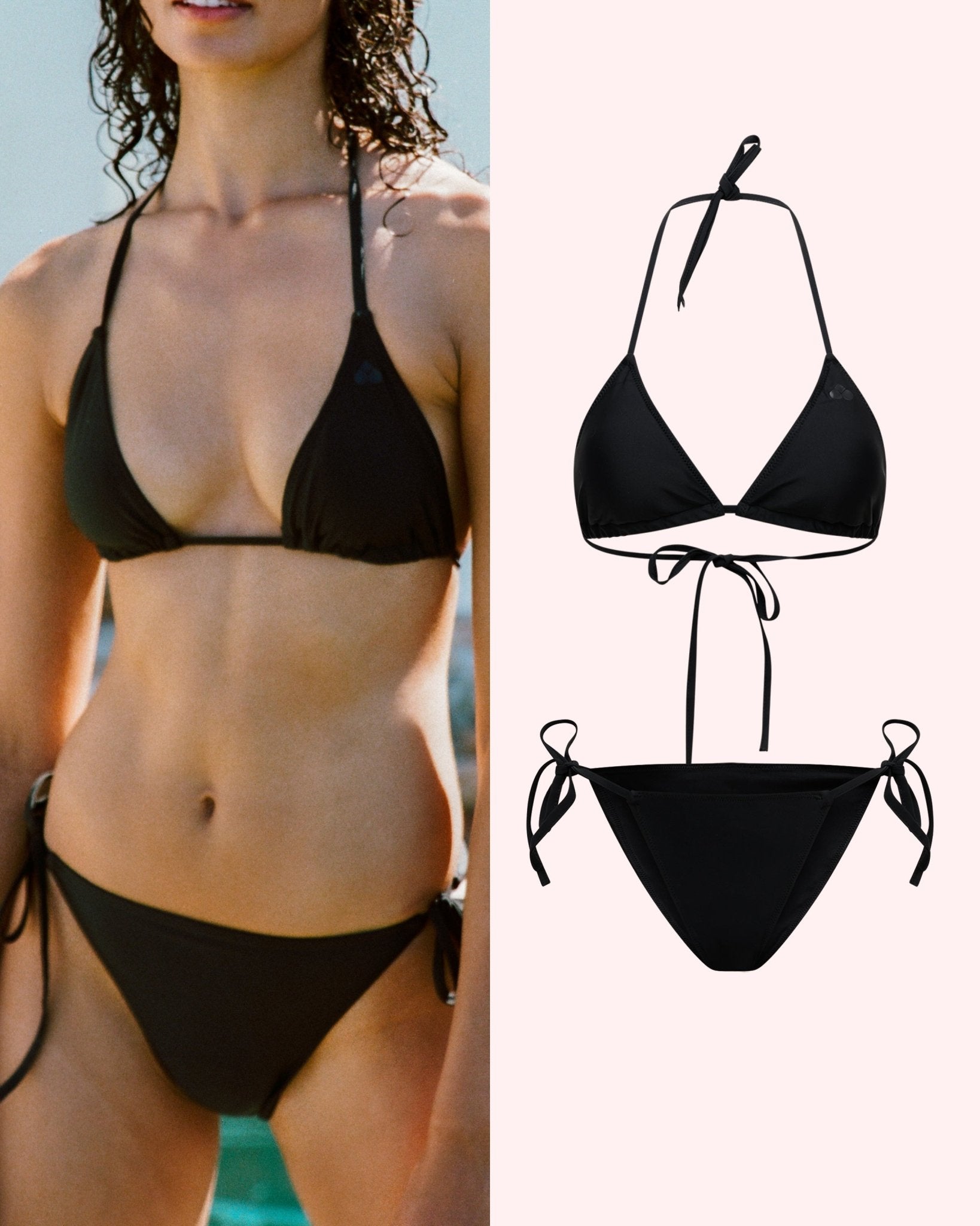 Set: Bikinitop Triangle & Period Swimwear Tie Slip