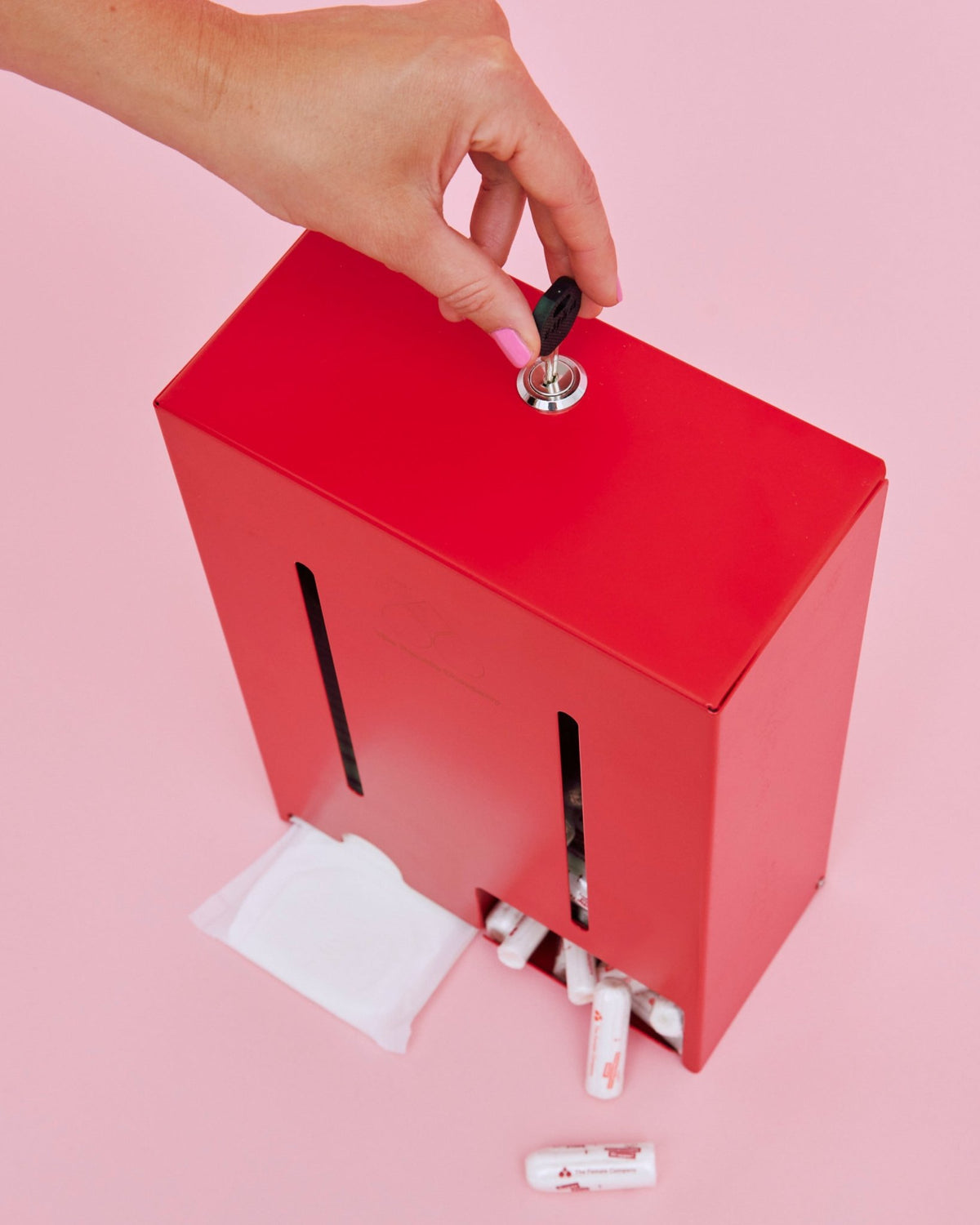 Tampon & Bindenspender inkl. Erstaustattung (200 Bio-Tampons + 40 Bio-Binden)